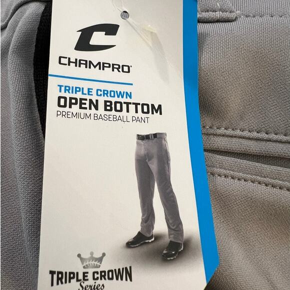 NEW Champro Triple Crown Bottom Premium Baseball Pant in Gray Size 2X - Picture 5 of 7